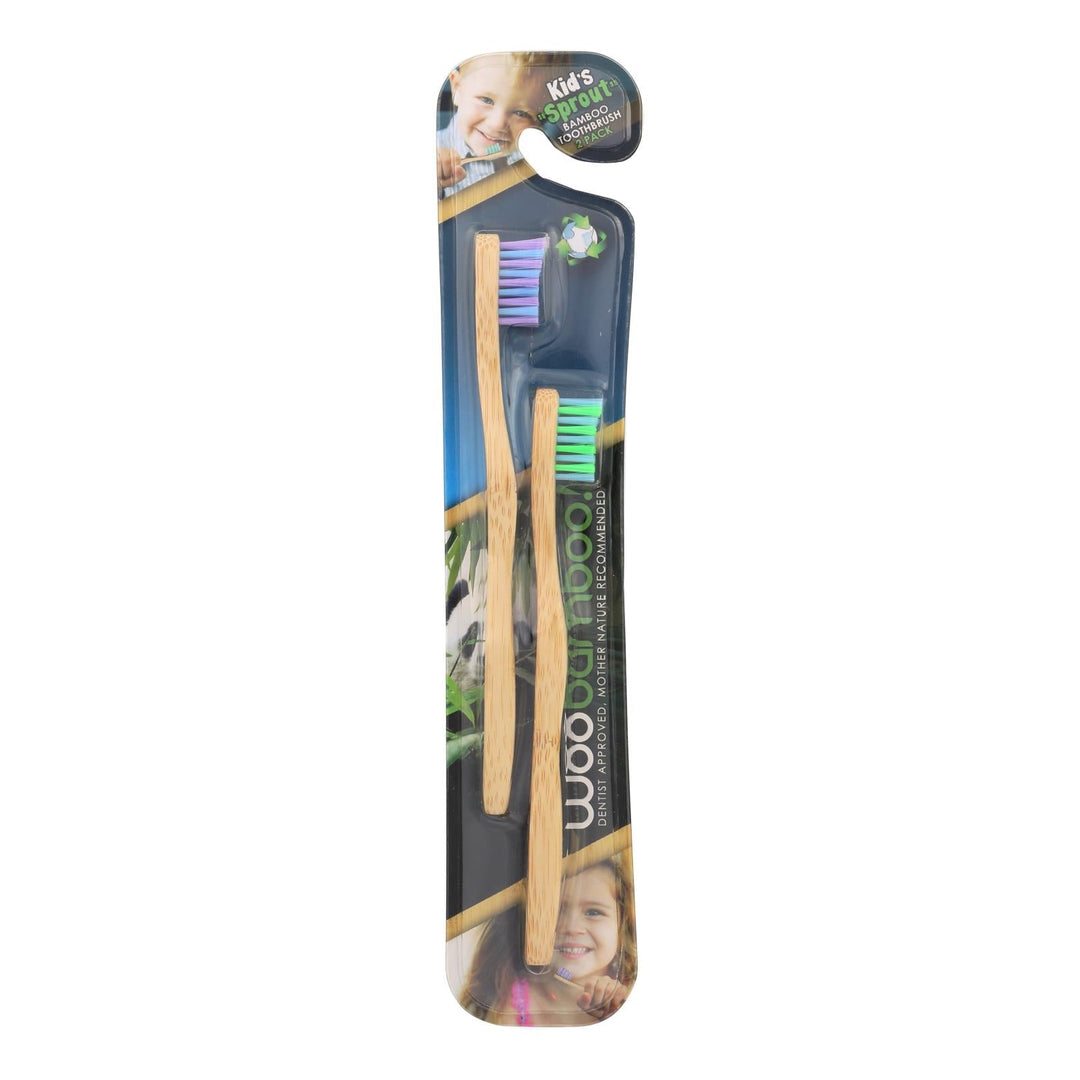 Woobamboo! Kids Sprout Toothbrush - Case Of 6 - 2 Ct - Maras Green